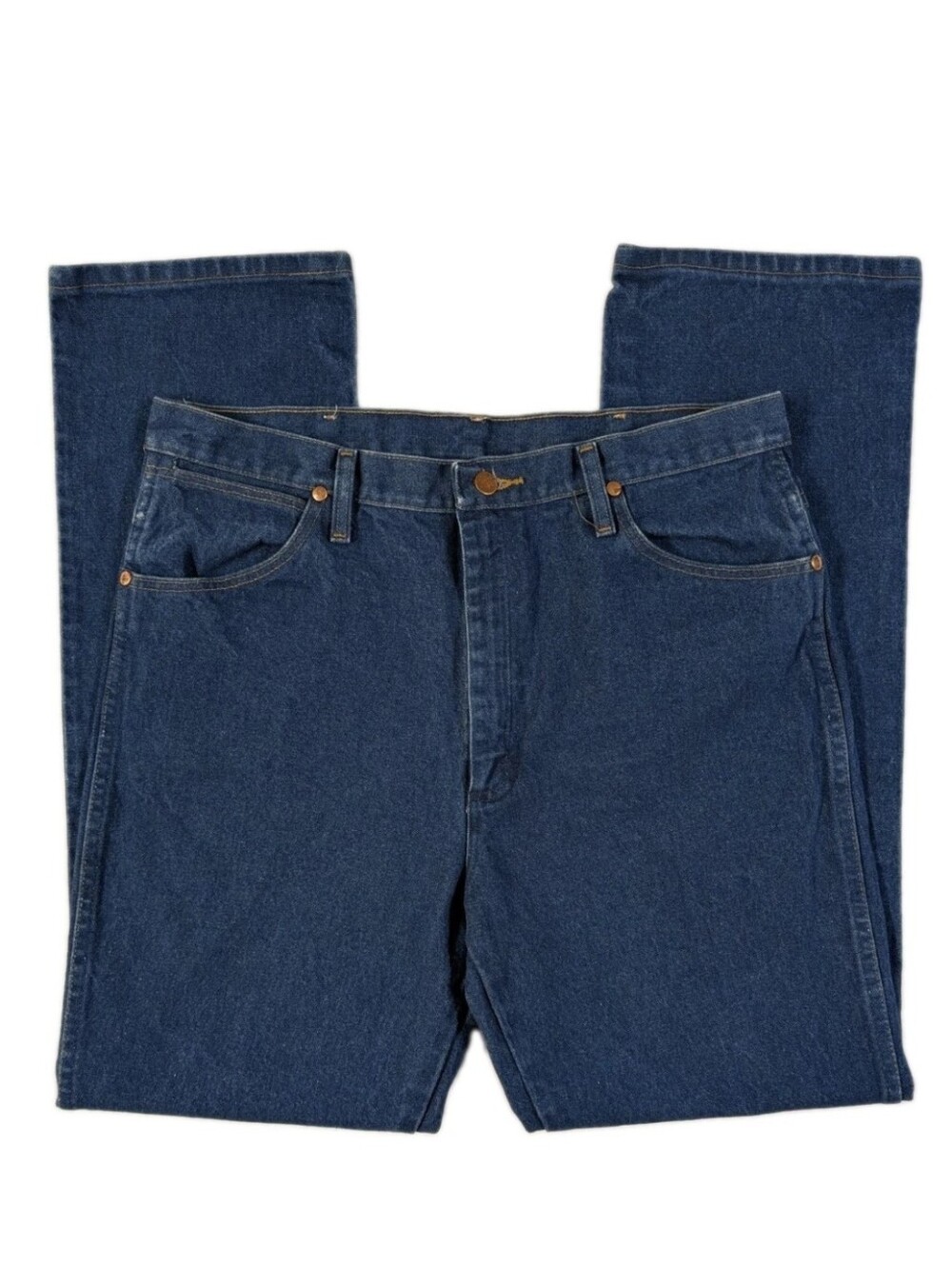Wrangler Mens Jeans 936DEN Cowboy Cut Slim Fit Rigid Indigo Blue 36x32